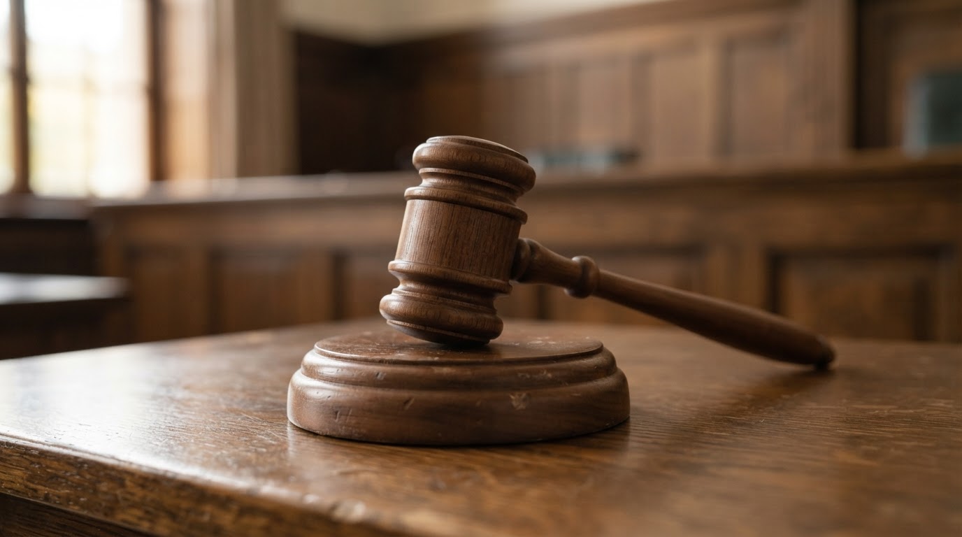 A gavel resting on its block with no lettering, a neutral image (no legible text)