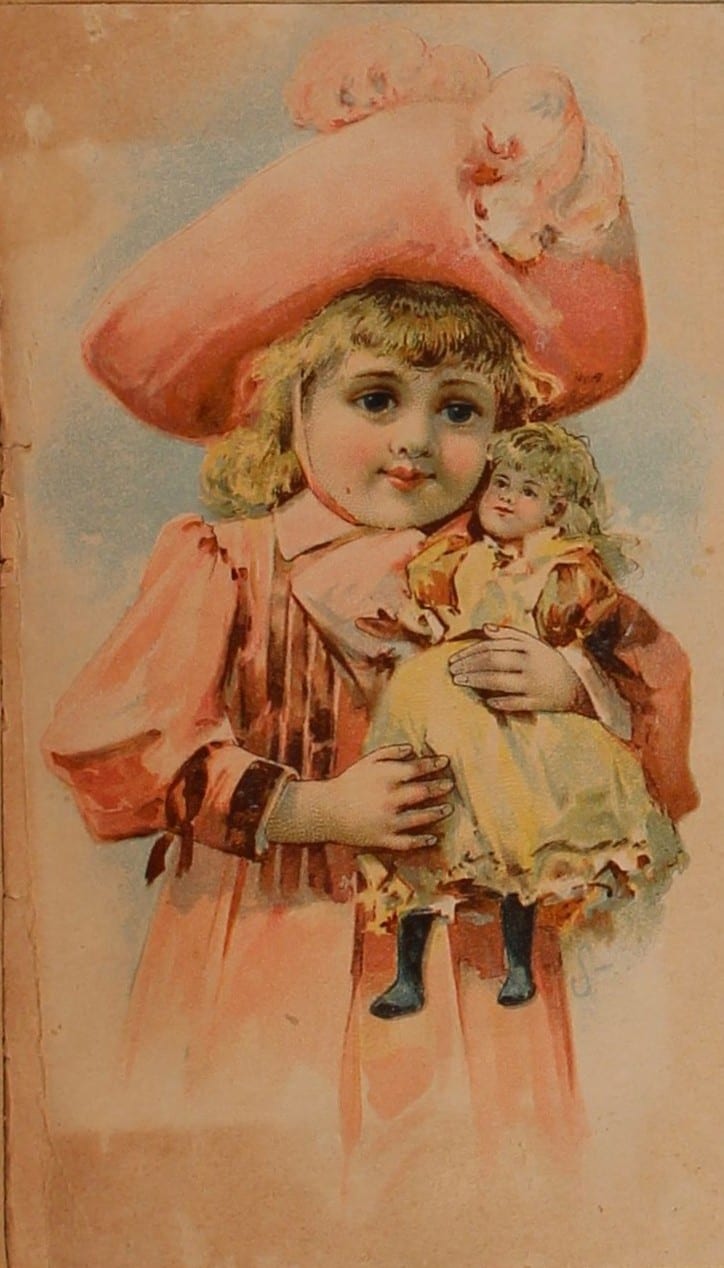 A Victorian girl posed with her doll — the ordinary origin of an extraordinary legend. (Public domain)