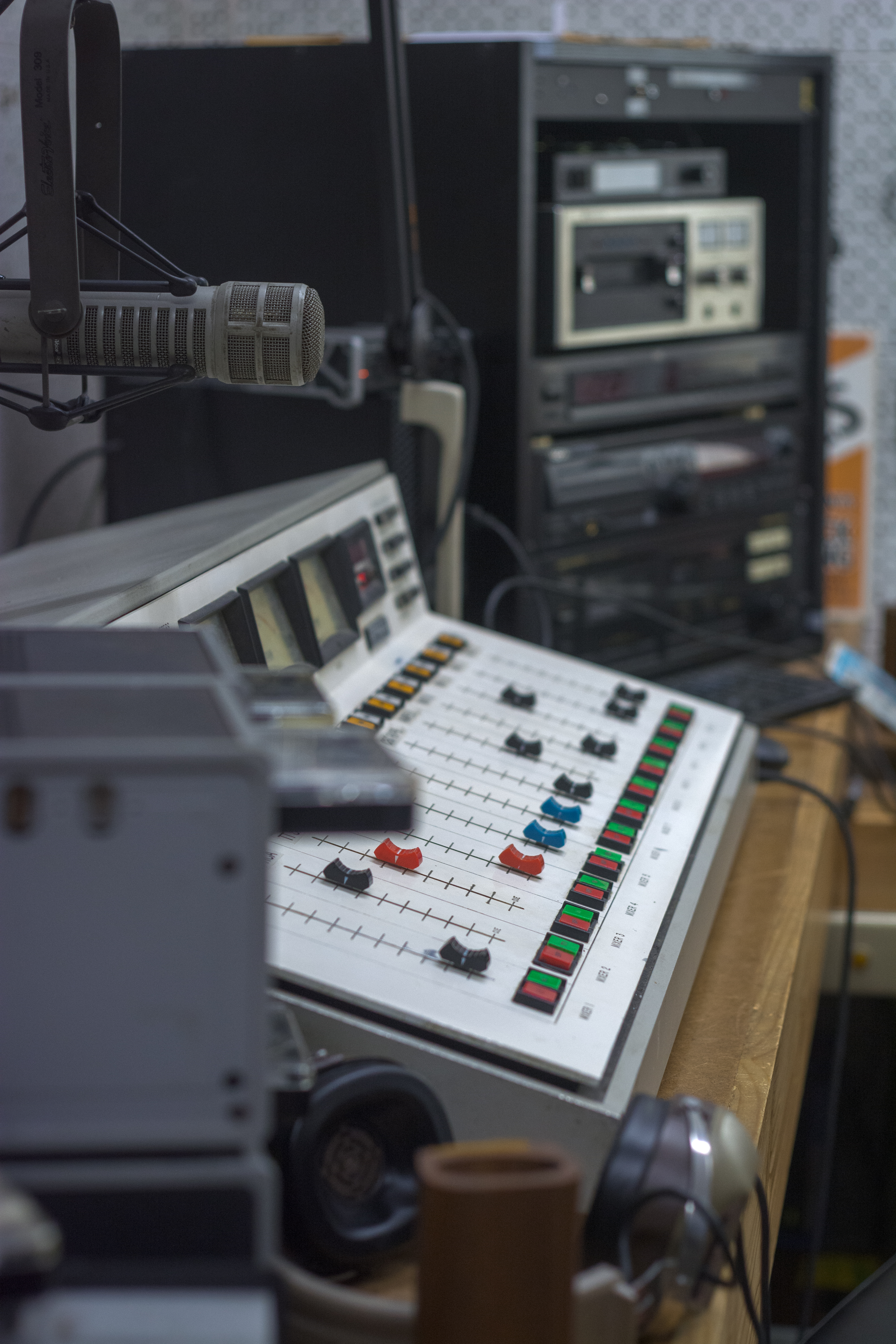 An empty studio — somewhere among the equipment, the sound begins.