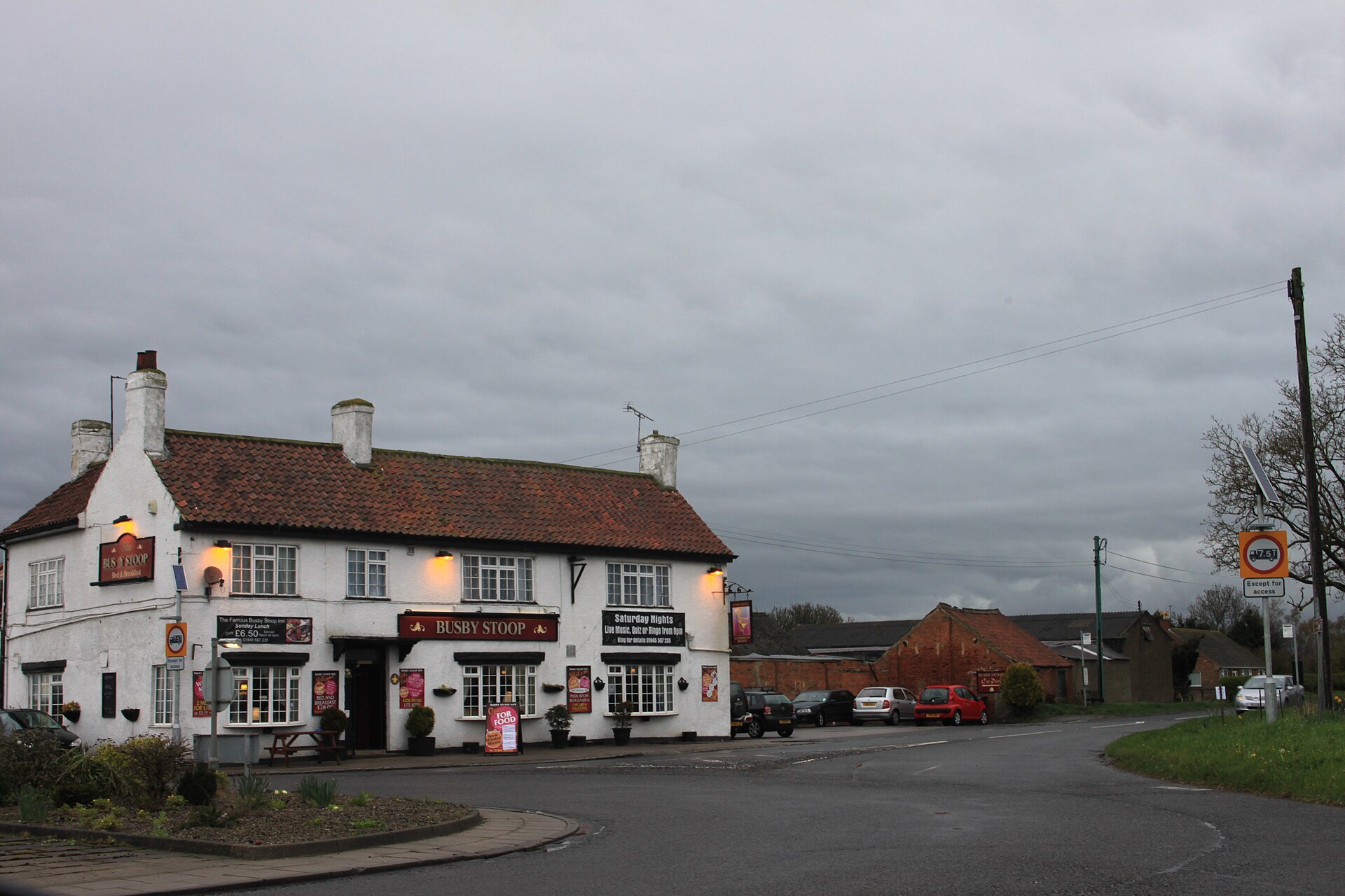 The Busby Stoop Inn on the outskirts of Thirsk, North Yorkshire, the pub where the cursed chair stood for over two hundred years