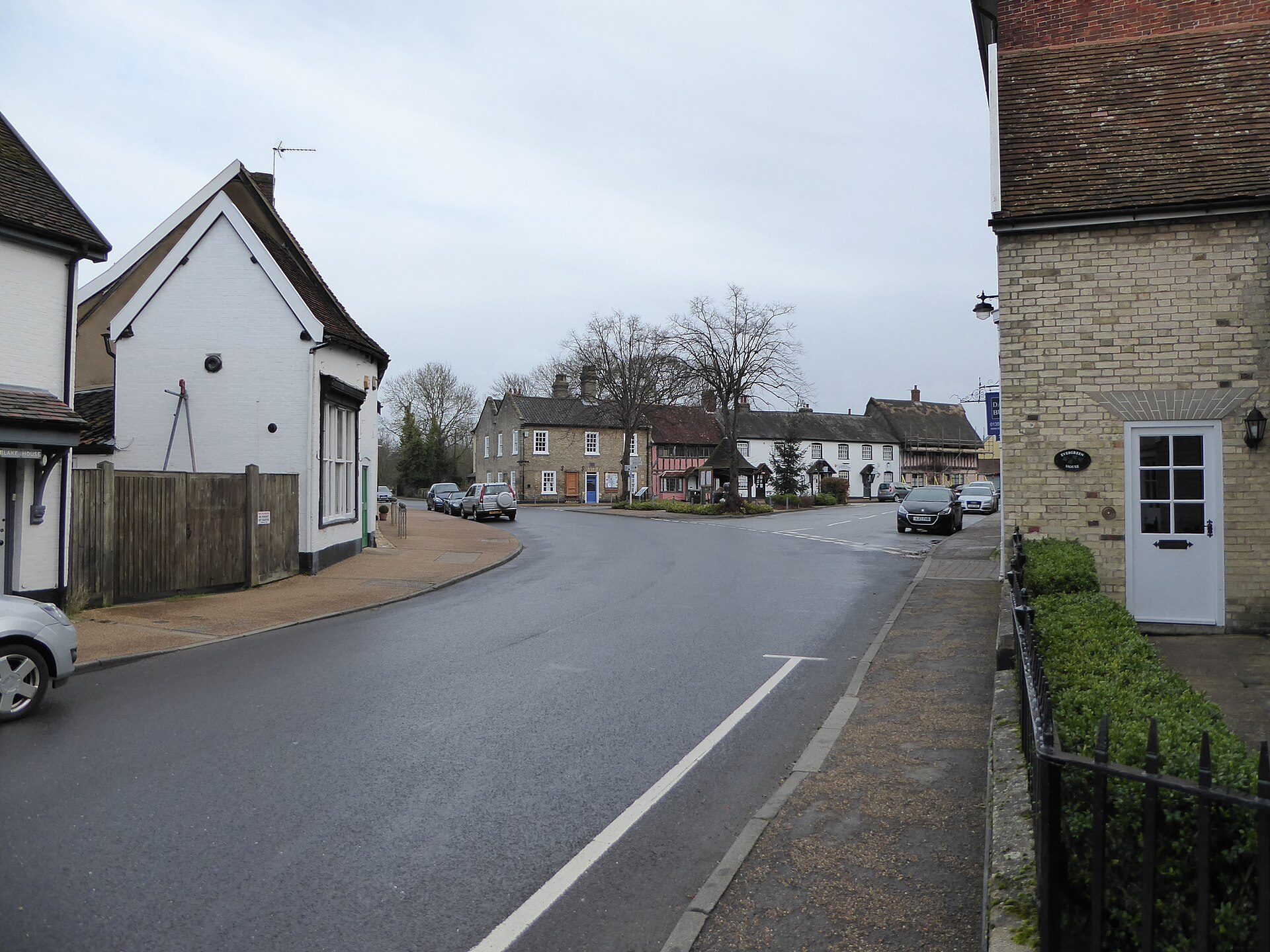 The Street, the centre of Woolpit today — the small Suffolk village where the story began is still there