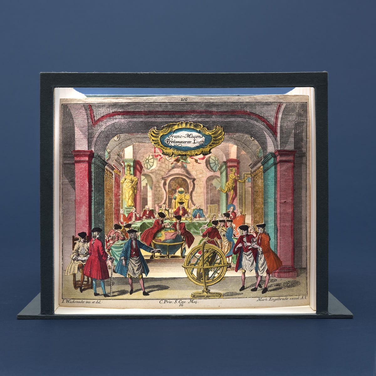 A diorama of an 18th-century Masonic lodge meeting, the tradition the Illuminati was later fused with. (Engelbrecht / Wachsmuth / CC BY-SA 4.0)