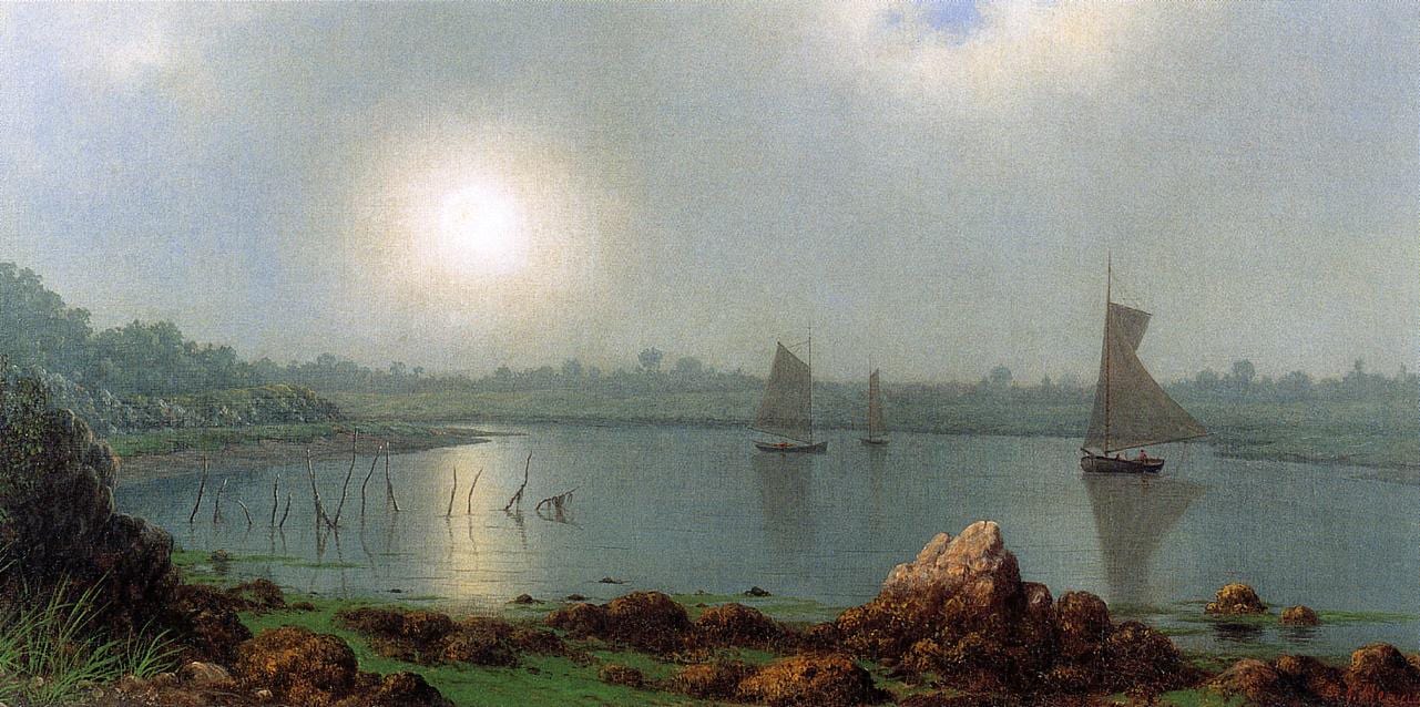 A quiet Atlantic harbour on the coast of Maine (Martin Johnson Heade) — the calm the sea kept after the ship was found. (Public domain)