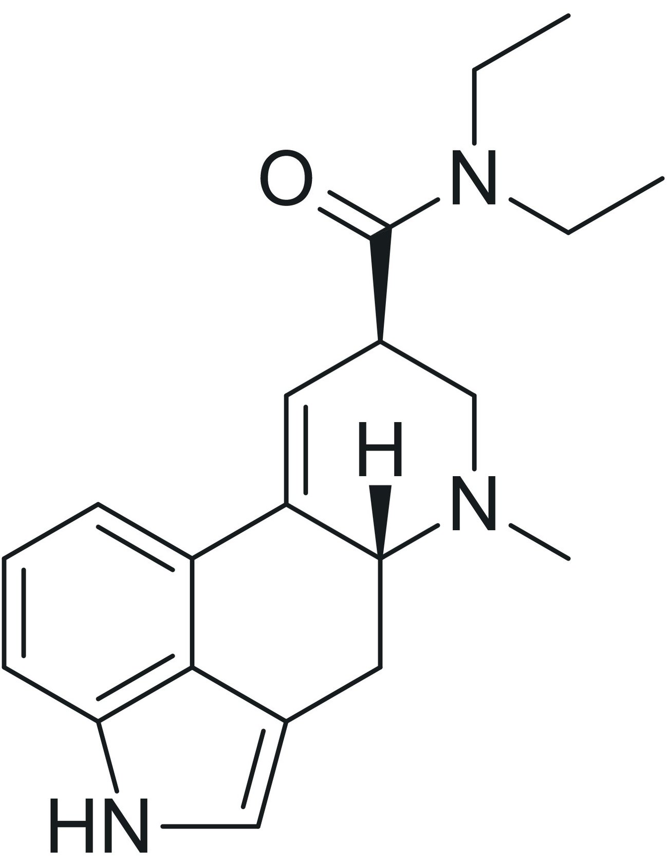 LSDの化学構造 ― 計画が本人の知覚も同意もなく人々に投与した薬物。 (Chemligand / CC0)