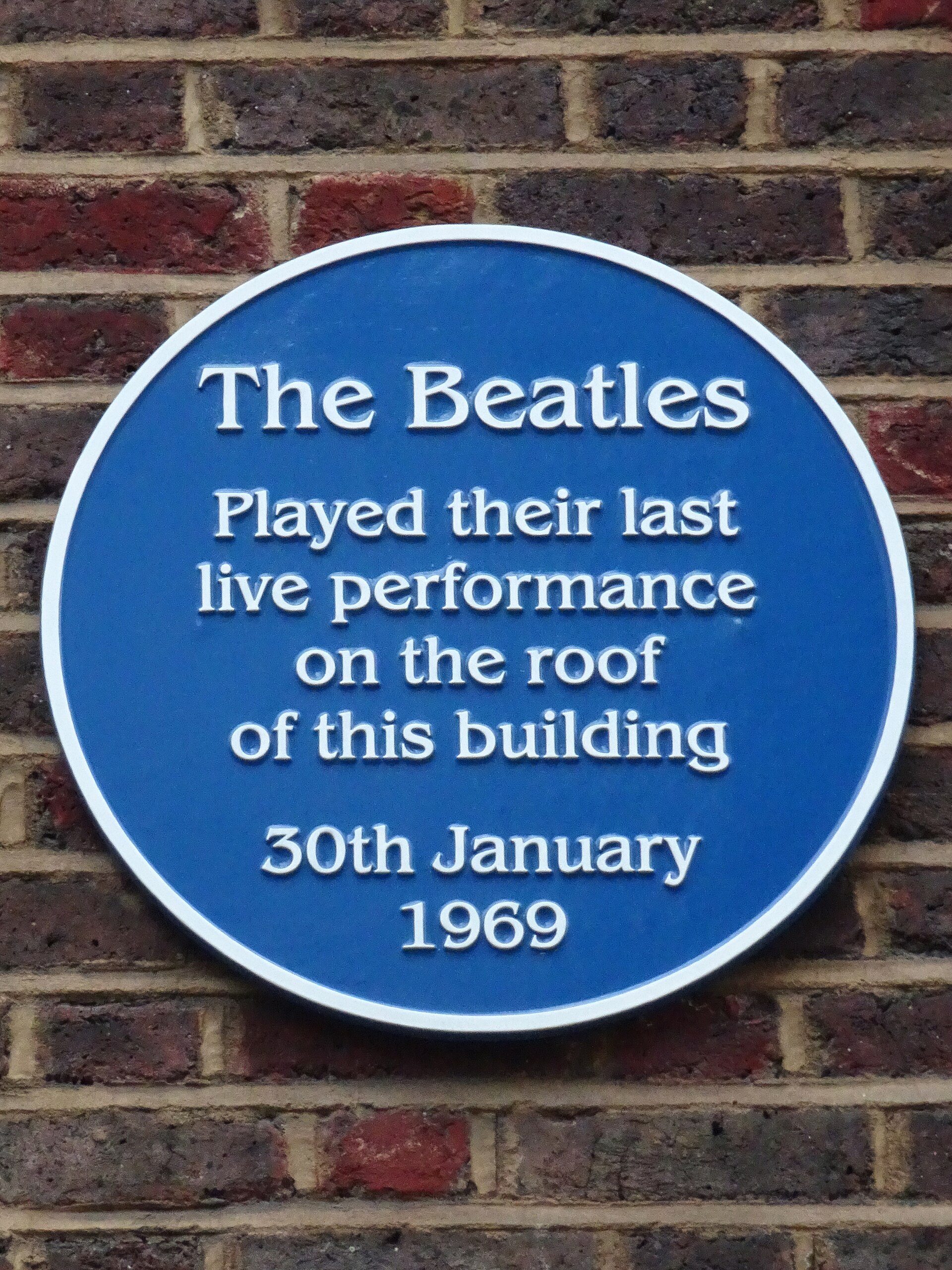 The London Apple building on whose rooftop The Beatles played their final live performance on 30 January 1969