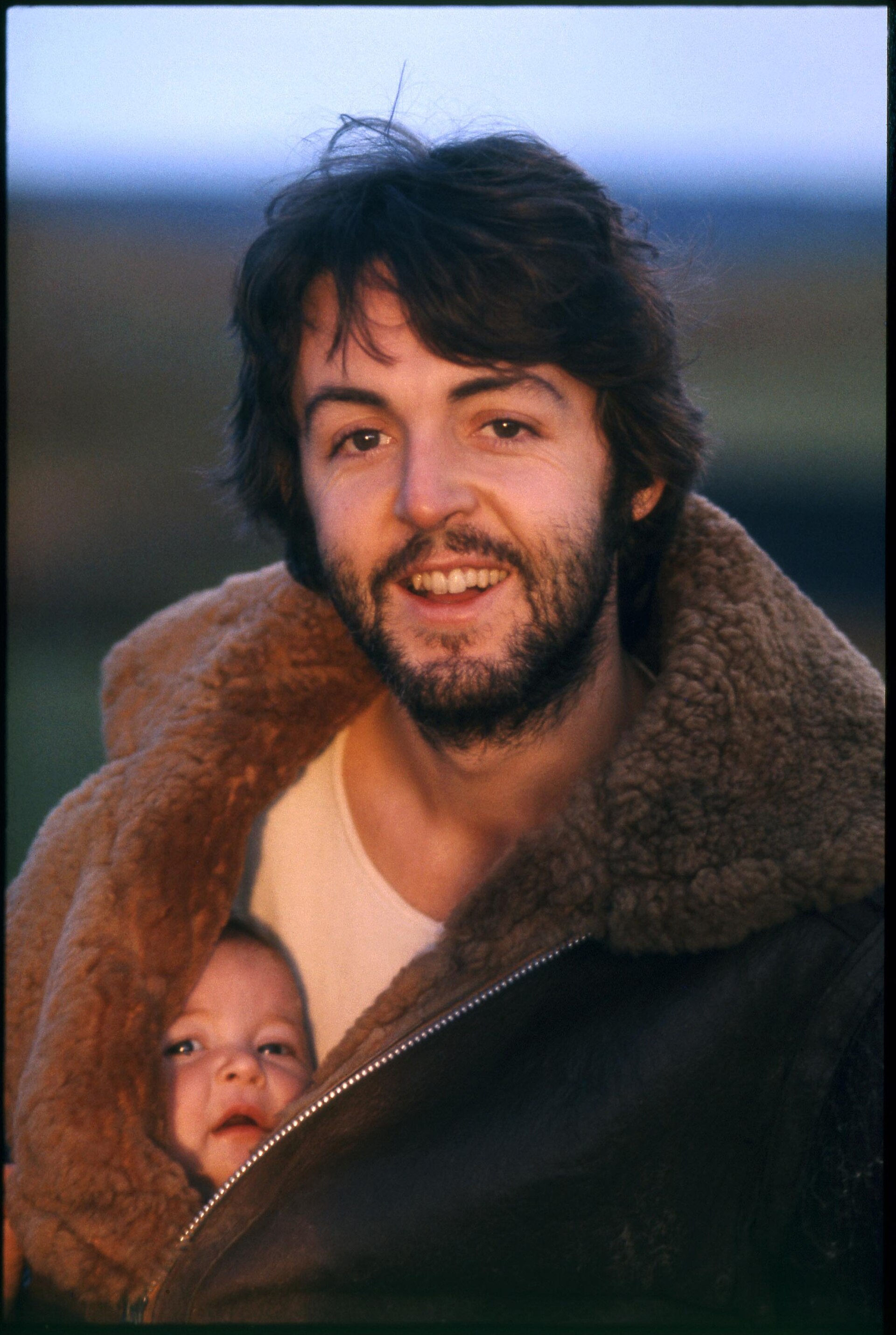 Paul McCartney photographed on his Scottish farm in 1969 - the actual image from the period of the *Life* rebuttal