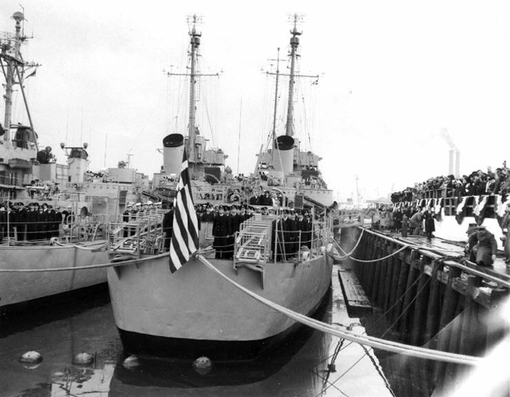 USS Eldridge on 15 January 1951, at the time of her transfer to the Greek navy — documentary evidence that the ship said to have vanished was still very much afloat after the war