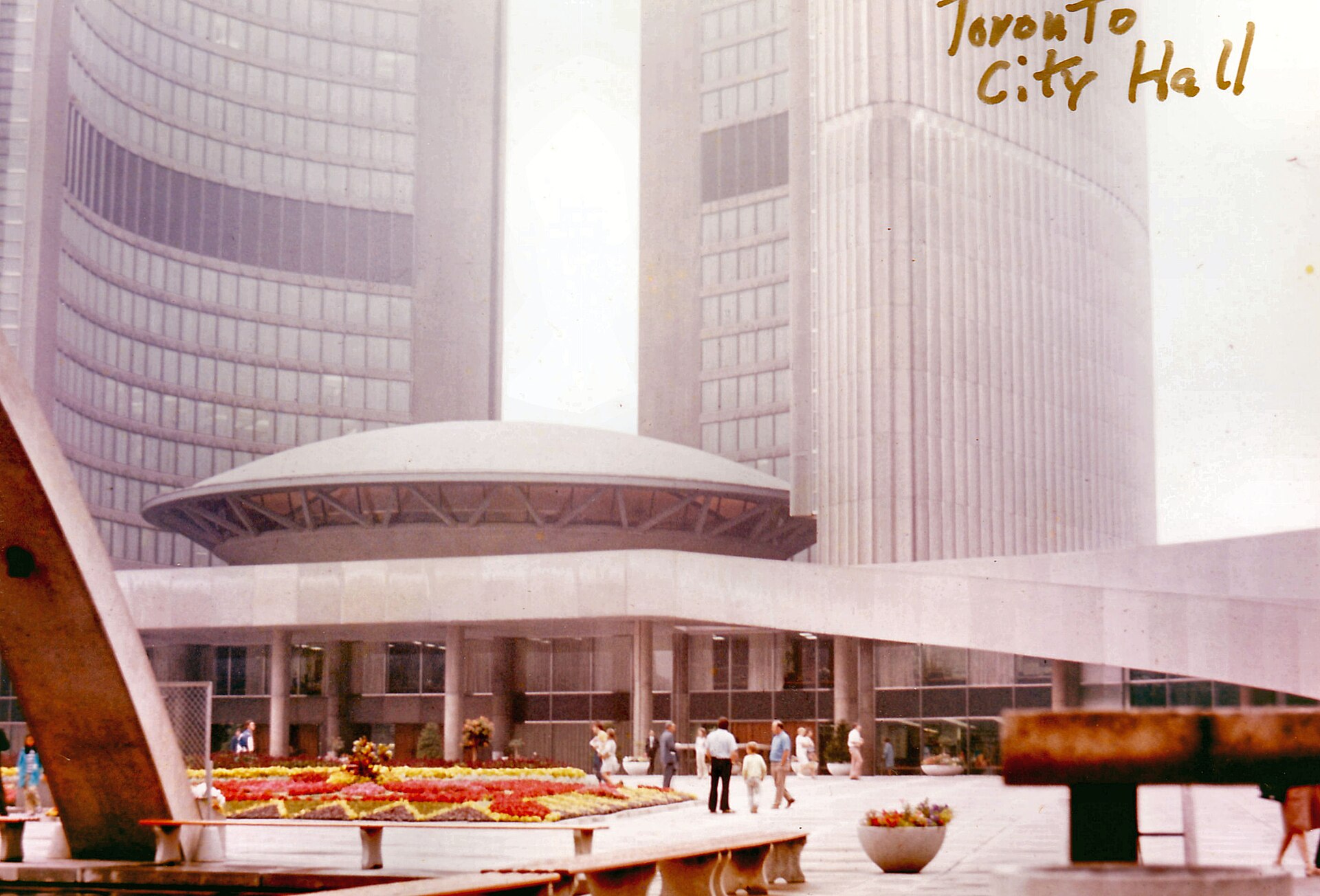 Toronto City Hall in 1972 — the city as it actually looked during the Philip experiment